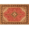 thumbnail image 1 of Ahgly Company Indoor Rectangle Medallion Orange Traditional Area Rugs, 5' x 7', 1 of 1