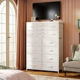 thumbnail image 5 of CRXX 57“H Tall Dresser for Bedroom with 16 Drawers,Fabric Dressers & chests of Drawers for Bedroom,Large Dresser for Closet,Sturdy Metal Frame & Wood Top,Entryway, Hallway-White, 5 of 10