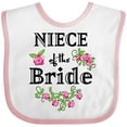 thumbnail image 3 of Inktastic Niece of the Bride Roses Girls Baby Bib, 3 of 4