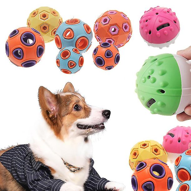 Pelota de juguete para perros y gatos, resistente a mordeduras para mascotas, artefacto elástico para gatos y perros, pelota luminosa, juguete para fugas de dientes molares kaili Sencillez