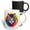 Multicolor, variant on 3drose, Adorable Tabby Cat Portrait Inside the Round Shape. Psychedelic Color, 15oz Mug