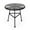 Gray/Black, variant on Pabrico Outdoor Faux Rattan Side Table with Glass Top, Gray and Black