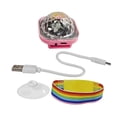 thumbnail image 1 of Mini bola de discoteca Luz USB de carga cargable Decoración portátil Lámpara de brazalete de discoteca para actuaciones de baile para acampar Rosa, 1 of 8
