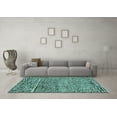 thumbnail image 3 of Ahgly Company Indoor Rectangle Solid Light Blue Modern Area Rugs, 2' x 4', 3 of 4