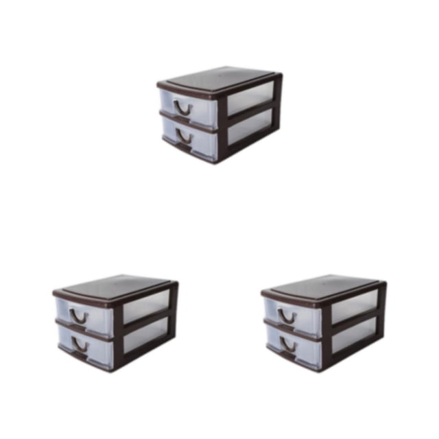 ziyahi Organizer Storage Drawer - plify Life With Smart Storage Solutions Multi-Layer Desktop Drawer brown two layers 3Set