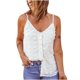 thumbnail image 1 of Mujeres damas sólido sin mangas con cuello en V pulóver botón chaleco camisetas sin mangas camisas blusa Fridja qr4902, 1 of 9