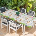 thumbnail image 2 of Groundhog Day Table Cloths for 8 Foot Rectangle Tables, Colorful Ribbon Spring Vintage Patio Waterproof Elastic Fitted Tablecloths, Washable Rectangular Table Cover for Camping, 2 of 8