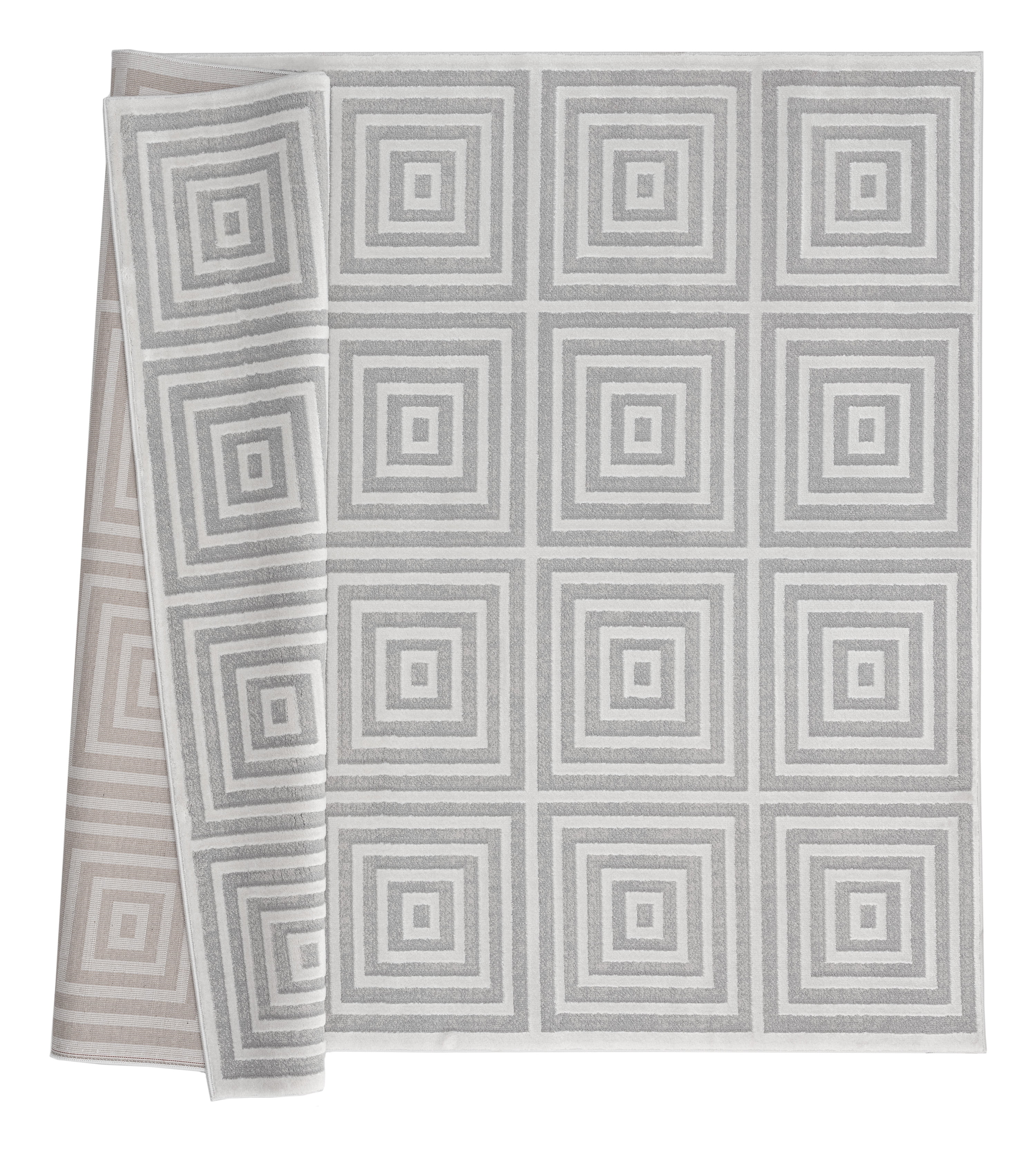 United Weavers Rasbora Piraya Contemporary Geometric Area Rug, Sand, 7'10" x 7'10"