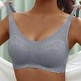 thumbnail image 3 of Aayomet Bras For Women Women's Push Up Bra Wireless Padded No Underwire Bralettes Lace Plunge Bras,Gray M, 3 of 4