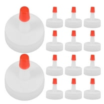 Worgeous 50pcs Plastic Bottle Lids Seal Screw Caps for Soda Bottles Plastic Bottle Caps Bottle Replacement Lids for Squeeze Bottles