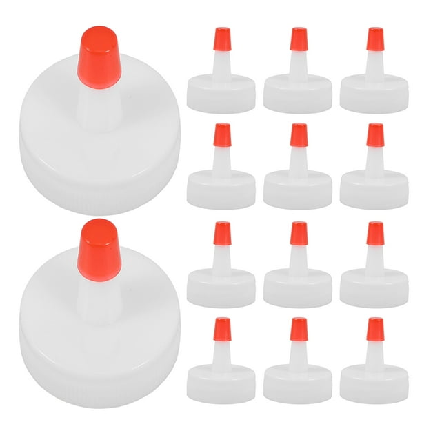 50 tapas de repuesto para botellas, tapas de plástico para dispensadores de refrescos, tapas de plástico para botellas exprimibles.