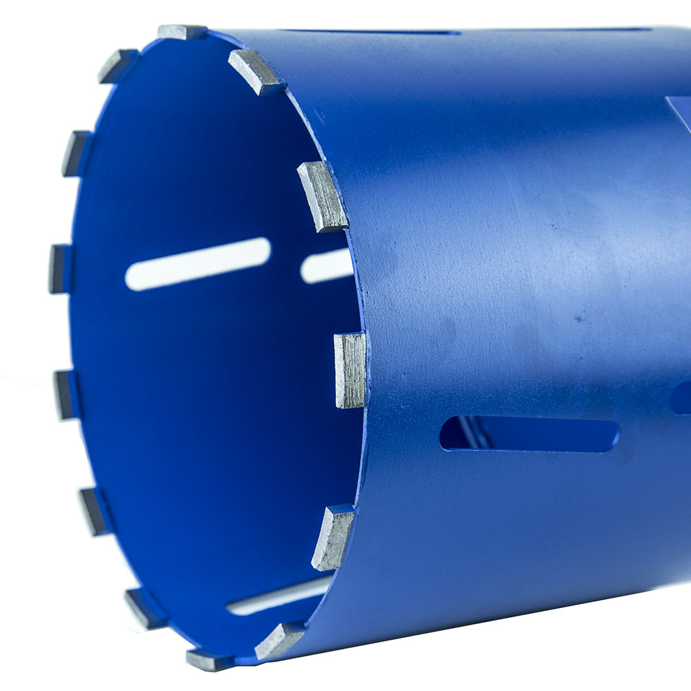 Jeremywell Dry Diamond Drill Core Bit for Brick and Concrete with Pilot Bit - 10" (254mm) Diameter with SDS Plus Arbor for #30/40 Diamond, Laser Welded