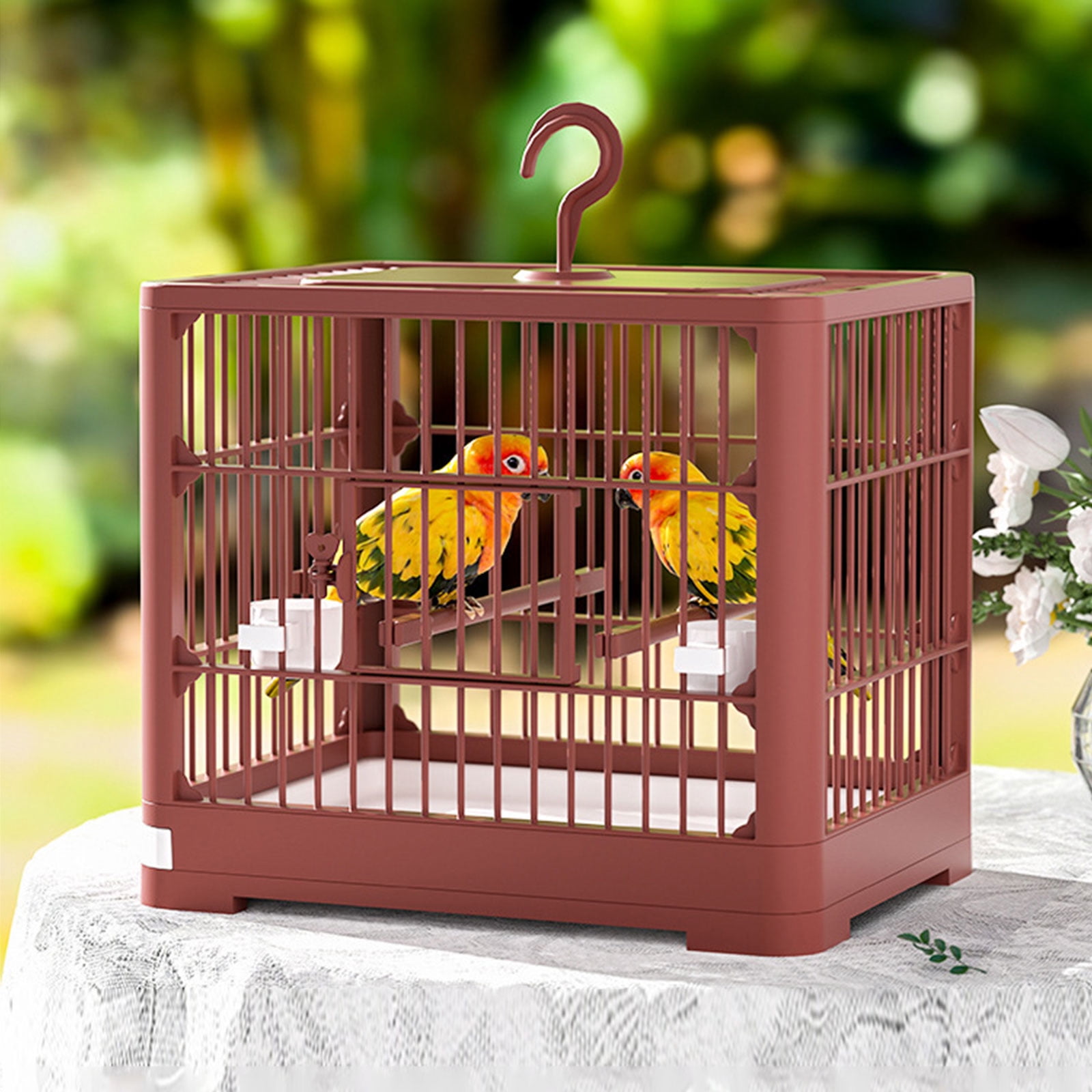Comfortable Bird Cage for Indoor Outdoor Generous Living Area for Pet Birds Large Breathable Birdcage for Parrot