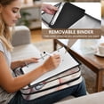 thumbnail image 5 of Haosy Accordion File Organizer Zipper Binder 500 Sheet 6-Tab Expanding File Folder Multi-Pocket 1.2 Inch 3 Ring White Cat with American Flag, 5 of 7