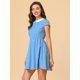 thumbnail image 2 of Disfraz de Halloween para Mujer Allegra K vestido de Lunares Azul claro M, 2 of 4