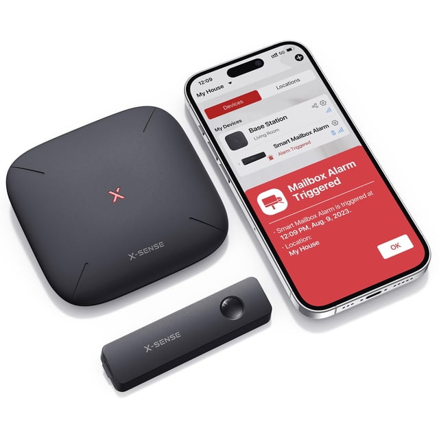 Alarma de buzón inteligente X-Sense SMA11 con estación base SBS50