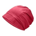 thumbnail image 4 of GHSOHS Hats Cowboy Hat Silk Bonnet Beanie Skullies Beanies Lady Big Head Around The Face Small Pile Fisherman Hat Warm Baseball Caps Berets Fedoras Visors Headbands Red Bucket Hats, 4 of 4