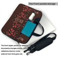 thumbnail image 3 of ZICANCN Laptop Case 14 inch, Brown Deer Vintage Flowers Work Shoulder Messenger Business Bag for Women and Men, 3 of 7