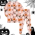 thumbnail image 2 of NIEWTR Girls Boys Halloween Pajamas 2 Piece Graphic Long Sleeve Long Pants Pajama Set Kids Cute Pj Soft Holiday Sleepwear, 2 of 6