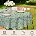 thumbnail image 6 of Sage Green Floral Oval Tablecloth, Bird Flower Table Cloth for Christmas Dinner Tables 60x84 inch, Spring Waterproof Table Cloths for Dining Room Kitchen Picnic Indoor Outdoor, 6 of 7