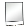 thumbnail image 5 of DecMode 20" x 24" Black 5 Hooks Wall Mirror, 5 of 8