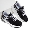 thumbnail image 5 of LUCKY STEP Chunky Fashion Mesh Sneakers Casual Running Walking Shoes,Black/Silver,Womens, 5 of 6