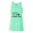 thumbnail image 1 of Womens It's A Beautiful Day To Save Lives Flowy Racerback Tank Top T-Shirt, 1 of 1