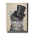 thumbnail image 1 of Epic Graffiti 'Cat, Grey with Top Hat' by Fab Funky Canvas Wall Art, 26"x34", 1 of 3