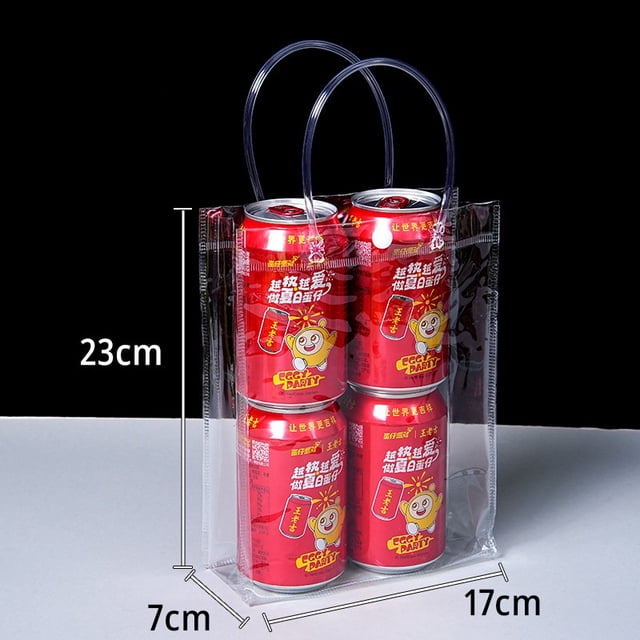Bolsa de regalo de Navidad de 10 piezas, bolsa de regalo de plástico PVC transparente