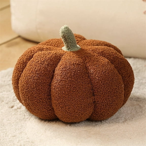 Kripyery Pumpkin Plush 20cm x 20cm Fall Decorative Pillow Soft PP Cotton, Cute Pumpkin Desig