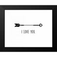 thumbnail image 2 of CAD Designs 14x12 Black Modern Framed Museum Art Print Titled - Love Arrow I, 2 of 5