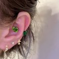 thumbnail image 4 of Pendientes de plata de ley 925 - OLIVA, 2 pares (5 mm, 8 mm), 4 of 7