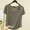 Gray, variant on Hvot&aat Women's Summer Casual Yoga Tops Fashion Square Collar Straight Shoulder T Shirt Basic Solid Color Curved Hem Blouse