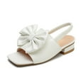 thumbnail image 1 of Mepaouo Girls Slingback Sandals Square Open Toe Bow Dress Pumps Strappy Wedding Party Flower Shoes, 1 of 8