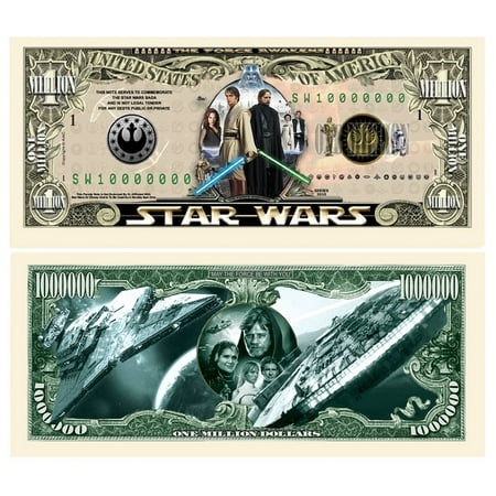 Set Of 10 Limited Edition Star Wars Collectible Million Dollar Set Of 10 Limited Edition Star Wars Collectible Million Dollar Bill Special Featuring By American Art Clics