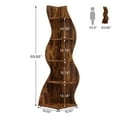 thumbnail image 3 of Fnova 70" 5-Tier Corner Shelving Unit, Modern Tall Storage Shelf Bookcase Plant Stand Organizer Unit for Home Office Living Room Bedroom, Brown, 3 of 12