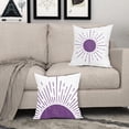thumbnail image 2 of Boho Pillow Covers 18x18 Inch Pack of 2 Purple Bohemian Sun Sunrise Decorative Outdoor Throw Pillow Covers Farmhouse Pillowcase Square Linen Cushion Cover for Bedroom Sofa Couch Home Decor, 2 of 6