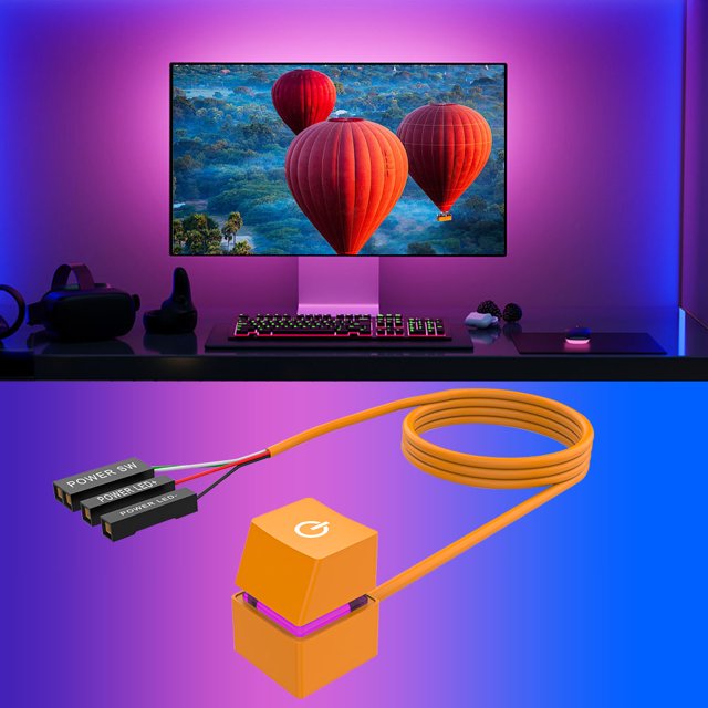 Placa base de PC arranque externo llave mecánica interruptor de encendido y apagado para oficina en casa