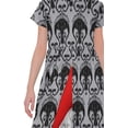 thumbnail image 4 of Moomaya Robes Tuniques à Fente avant pour Femmes Manches Courtes Kurti Imprimé Tenue d'Été, 4 of 5