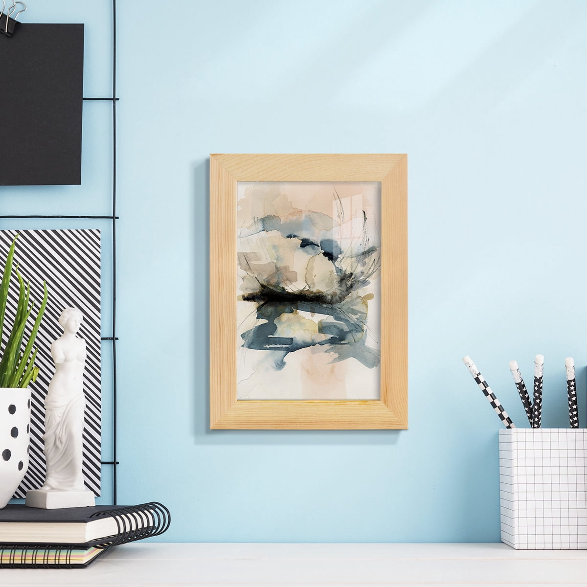 Winter Shoal I - Framed Print w/glass - Natural Wood