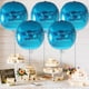 thumbnail image 2 of Hermoso globo de aluminio de 22 pulgadas para decoración de bodas, fiestas de cumpleaños y celebraciones (azul), 2 of 5