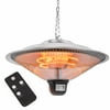 XtremepowerUS 20" Infrared Outdoor Ceiling Electric Patio Heater Indoor Hanging Garden 1500 Watt w/ Remote Controller