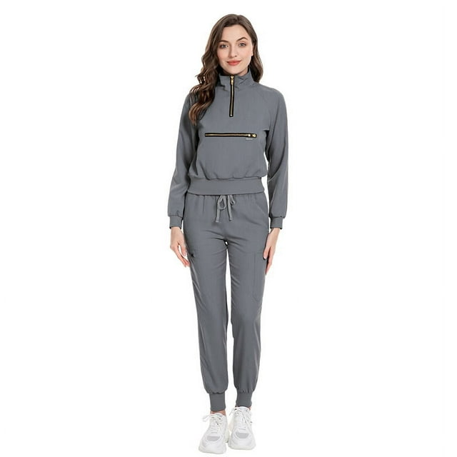 Bata quirúrgica informal de manga larga para correr, traje dividido para hombres y mujeres, ropa de hospital con cepillo para las manos, ropa elástica para enfermeras