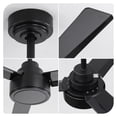 thumbnail image 5 of 52" Ceiling Fan without Light,3 ABS Blades Farmhouse Ceiling Fan with Remote Control 6-Speed Reversible Dc Motor Black for Living Room,Bedroom,Kitchen, 5 of 7