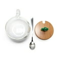 thumbnail image 2 of Cute Succulent Mug Glass Mug with Spoon and Wood Lid, 2 of 9