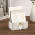 thumbnail image 5 of Unique Bargains Vintage Wood Block Perpetual Calendar, Wooden Month Week Date Display Blocks for Desk Style 2, Brown, 5 of 5