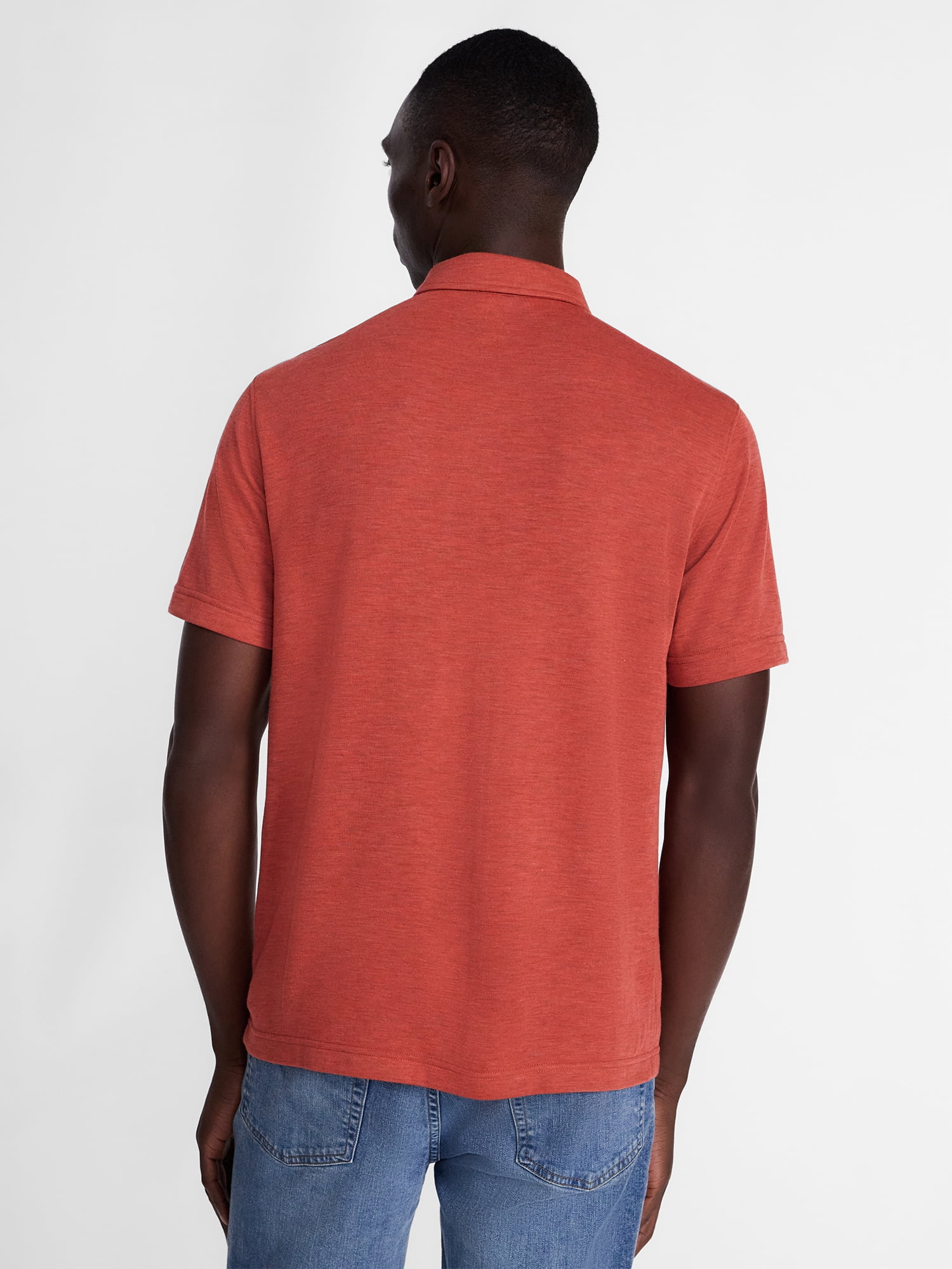 George Men's and Big Men's Double Knit Polo Shirt with Short Sleeves, Sizes S-5XB