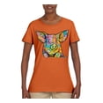 thumbnail image 3 of Dean Russo The Pig Animal Lover Womens Graphic T-Shirt, Orange, X-Large, 3 of 6