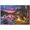 500 PCS, variant on 1000 Piece Evening Lakeside Animal Bear Raccoon Fox Forest Night Scene Puzzle for Adults – Challenging Wildlife Art Family Game Home Decor Gift