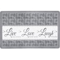 thumbnail image 2 of Achim Home Furnishings Anti Fatigue Mat 18" x 30", Live, Love, Laugh, Grey (4), 2 of 2
